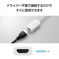 USB Type-C(TM) - HDMI(R)変換アダプター(シリコンメッシュ) 写真4