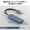 USB 5Gbpsハブ 3ポート 写真4