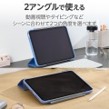 iPad (第10世代) ハイブリッドフラップケース 背面クリア 2アングル スリープ対応 写真4
