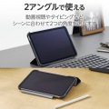 iPad mini(A17 Pro) ハイブリッドフラップケース 背面クリア 2アングル スリープ対応 写真4