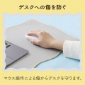 ウェーブ×バイカラーデスクマット“UKIU” 写真4