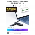 USB Type-C(TM) 4ポート USB 10Gbpsハブ(USB PD対応) 写真4