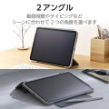 iPad(A16) フラップケース 薄型軽量 カラーエッジ 背面クリア 写真4