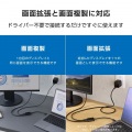 USB Type-C(TM)変換アダプター 2ポート/PD充電付き 写真4