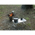 火にかけた鍋やダッチオーブンが直接置ける ステンレストップテーブル 56×34 写真4