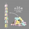 ぬいタワー ぬいぐるみ収納 ぬい活 推し活 オタ活 収納 コンパクト ラック ストッカー 円柱 大容量 つっぱり式 ハンモック 壁掛け 収納棚 LBR-350-WH ビビラボ 写真4
