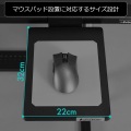 昇降マウステーブル 高さが変えられるマウス用テーブル 後付け 拡張 BHP-220MT-BK 写真4