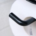 トイレットペーパーホルダー スマホ置き 収納 棚 ダブル 2連 スチール アイアン マット シンプル おしゃれ 【Abel(アベル)】ダブル(ブラック) 写真4
