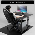 昇降式 L字デスク ブラック 写真4