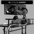 ワイド モニタースタンド BHS-1100MS-BK 配線隠し モニターアーム 取り付け可能 モニター台 卓上 ラック ケーブル 収納 クランプ デュアルモニター対応 写真4