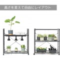 ビザールプランツラック LPR-800-BK キャスター付き 植物育成ライト 植物用サーキュレーター 取り付け可能 植物棚 多肉棚 観葉植物 ラック おしゃれ 写真4