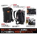 ドッペルギャンガー バックパックにもシートバッグにも変化する多用途防水バッグ ターポリンデイパック ブラック DBT420-BK | バイク 防水  | 防水バッグ 写真4