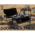 キャンプの収納を手助けする折りたたみテーブル グッドラックテーブル ブラック 写真4