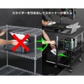 バウヒュッテ 昇降式プリンター台 BHS-600P-BK | プリンター台 キャスター ワゴン 収納 キャスター付き ラック 写真4