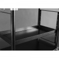 バウヒュッテ PCディスプレイワゴン BHS-700PC-BK | インテリア 家具 収納 デスク パソコンデスク PCデスク 昇降式 キャスター付き 写真4