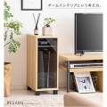 ゲーム機ラック 幅25 高さ63 GRK-004  ナチュラル宮武製作所 | ガラス扉 写真4