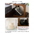 サイドテーブル 2段 ガラス天板 幅40 高さ45 ST-402 ホワイト 宮武製作所| テーブル ガラス おしゃれ ソファ ベッド リモコン 写真4