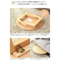 折りたたみ テーブル ローテーブル 円形 幅75cm 折りたたみ 幅75 木製 北欧 オーク テーブル ローテーブル センターテーブル リビングテーブル 写真4