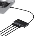 USB 3.2(Gen 2)バスパワー4ポートPD対応ハブ ブラック 写真4