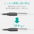 Type-C-4極直径3.5mmステレオミニプラグ変換ケーブル/デザイン耐久/シルバー 写真4