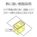 工事・物件に最適な3ピン 熱に強い 抜け止め マグネット付 電源タップ 6個口 1m グレー 写真4