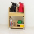 コンパクト ランドセル収納ワゴン(ナチュラル) 写真4