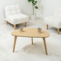 北欧調オークテーブル カルム ナチュラル センターテーブル シンプルデザイン 軽い 半円形テーブル 木目 傷がつきにくい 脚は天然木 写真4