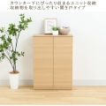 カウンター下収納 ラック 扉タイプ キャビネット 木製 ユニット収納 ナチュラルブラウン 幅60 奥行29.6 高さ84.9cm 白井産業 PTS-8560D NA ピタシエ 写真4