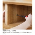 オープンラック 白井産業 棚 シェルフ 本棚 リビング収納 背面化粧有 配線穴 ナチュラルブラウン 幅90 高さ72 奥行42cm ナチュリカ NTU-7090R NA 写真4