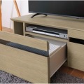 テレビ台 白井産業 幅120cm 高さ37cm グレー 50V型対応 TVボード ローボード ナチュリカ 写真4