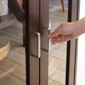 キャビネット 白井産業 カップボード キッチン収納 ガラス扉 一人暮らし コンパクト 約幅56cm 奥行30cm 高さ80cm 木目柄 フルニコ ダークブラウン 写真4