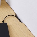 デスク 机 白井産業 テーブル ワークデスク 収納 リビング 木製 一人暮らし コンパクト シンプル 北欧 高さ約72cm 幅約90cm ナチュラルブラウン 木目柄 フルニコ 写真4
