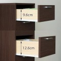 チェスト タンス 白井産業 幅40cm 高さ100cm ダークブラウン 引出5段 衣類収納 隙間収納 スリムタイプ フルニコ 写真4