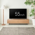 テレビ台 白井産業 幅150cm 高さ36cm ダークブラウン 65V型対応 木質感のあるローボード ログーノ 写真4