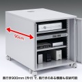 サンワサプライ 19インチマウントボックス(H700・13U) 縦型サーバーも収納できる19インチマウントボックス CP-202【大型商品の為時間指定不可】 写真4