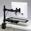 サンワサプライ VESA規格 ( 75×75mm、100×100mm ) 対応 デュアルシステムアーム ( キーボード台 ) CR-LA601 | モニターアーム デュアル 写真4