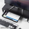 USBハブ・引出し付机上ラック 写真4