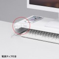 電源タップ+USBポート付き机上ラック(W600×D200 ホワイト) 写真4