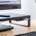 USBハブ付モニター台(ブラック) 写真3