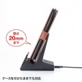 スマホスタンド 充電 マグネット着脱式充電クレードルスタンド PDA-STN28BK 写真4