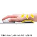 リストレスト付きマウスパッド(レザー調素材、高さ標準、ブラック) 写真4
