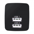 USB充電器(2ポート・合計2.4A・ブラック) 写真4