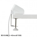 クランプ式USB充電器(TypeC1ポート＋USB3ポート・ホワイト) 写真4