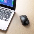 静音Bluetooth 5.0 ブルーLEDマウス(5ボタン・ブラック) 写真4