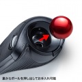 ワイヤレストラックボール Bluetooth チルトホイール マルチペアリング エルゴノミクス形状 手首が楽 5ボタン カウント切り替え 静音 Win/Mac対応 MA-BTTB179BK 写真4