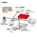 ギガビットスイッチングハブ(5ポート、PoE受電給電両対応) 写真4