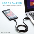 USB3.1 Gen2 Type C-Aケーブル(ブラック・0.5m) 写真4
