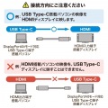 TypeC-HDMI変換ケーブル 3m 写真4
