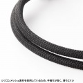 USB Type-Cシリコンメッシュケーブル(PD60W・2m・ブラック) 写真4