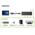 磁石付きスリム4ポートUSB2.0ハブ 写真4